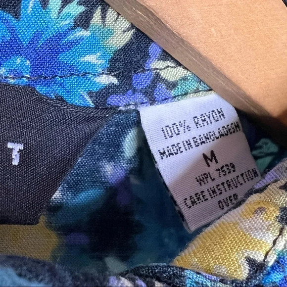 Vintage 90s Floral Print Collared Short Sleeve Romper Jumpsuit Playsuit - Picture 9 of 10